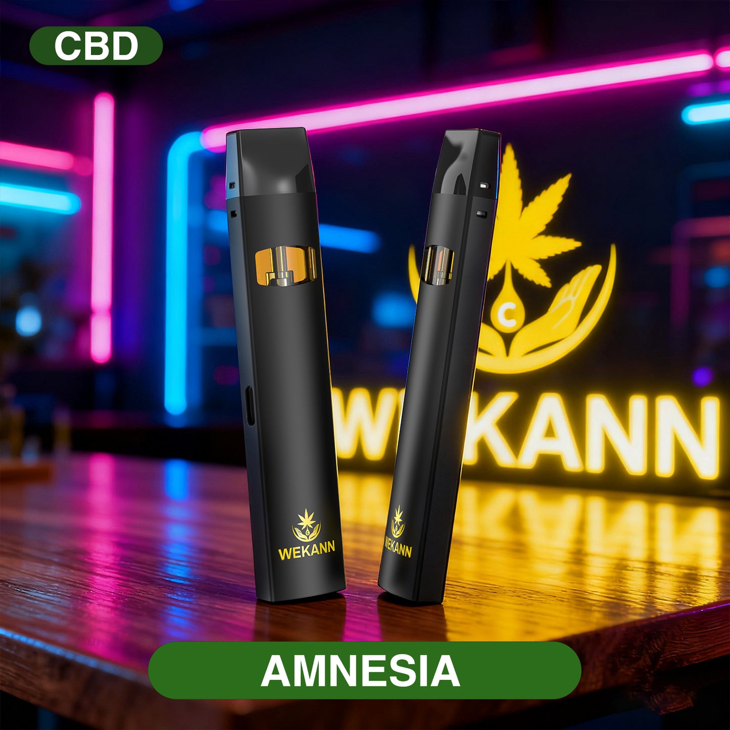 WeKann CBD Einweg-Vape – 1.0 ml (95%) Amnesia ⚡️ 95% CBD