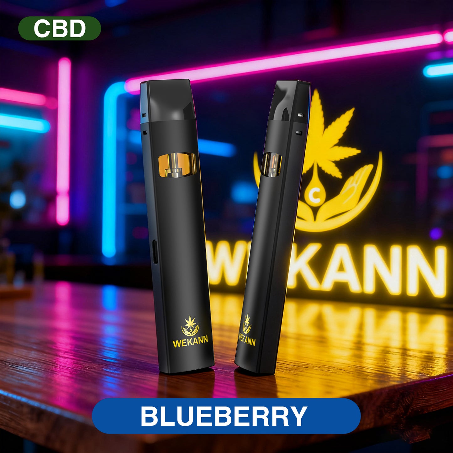WeKann CBD Disposable Vape – 1.0 ml (95%) Blueberry ⚡️ 95% CBD