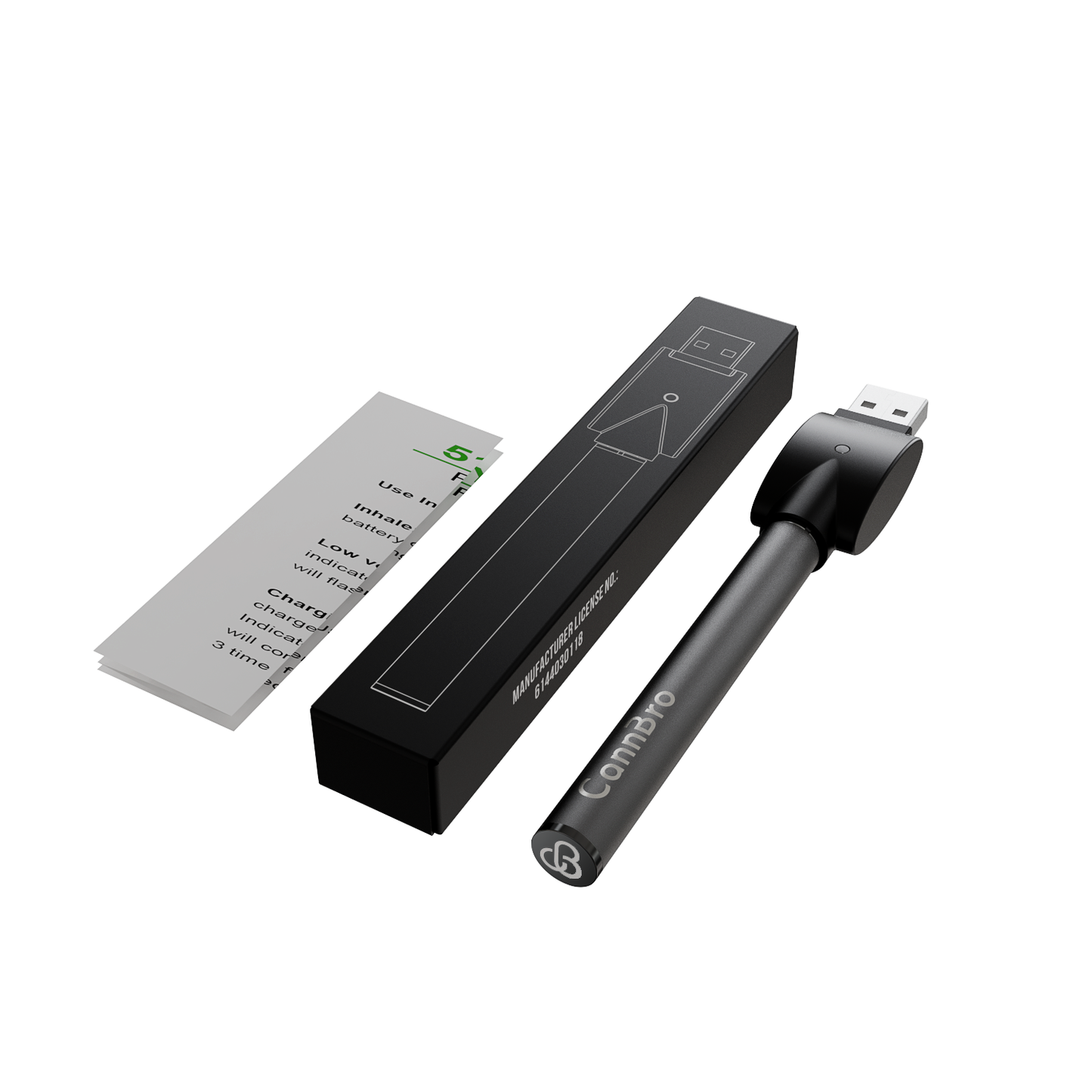 CannBro 510 Draw-Activated Vape Battery – White