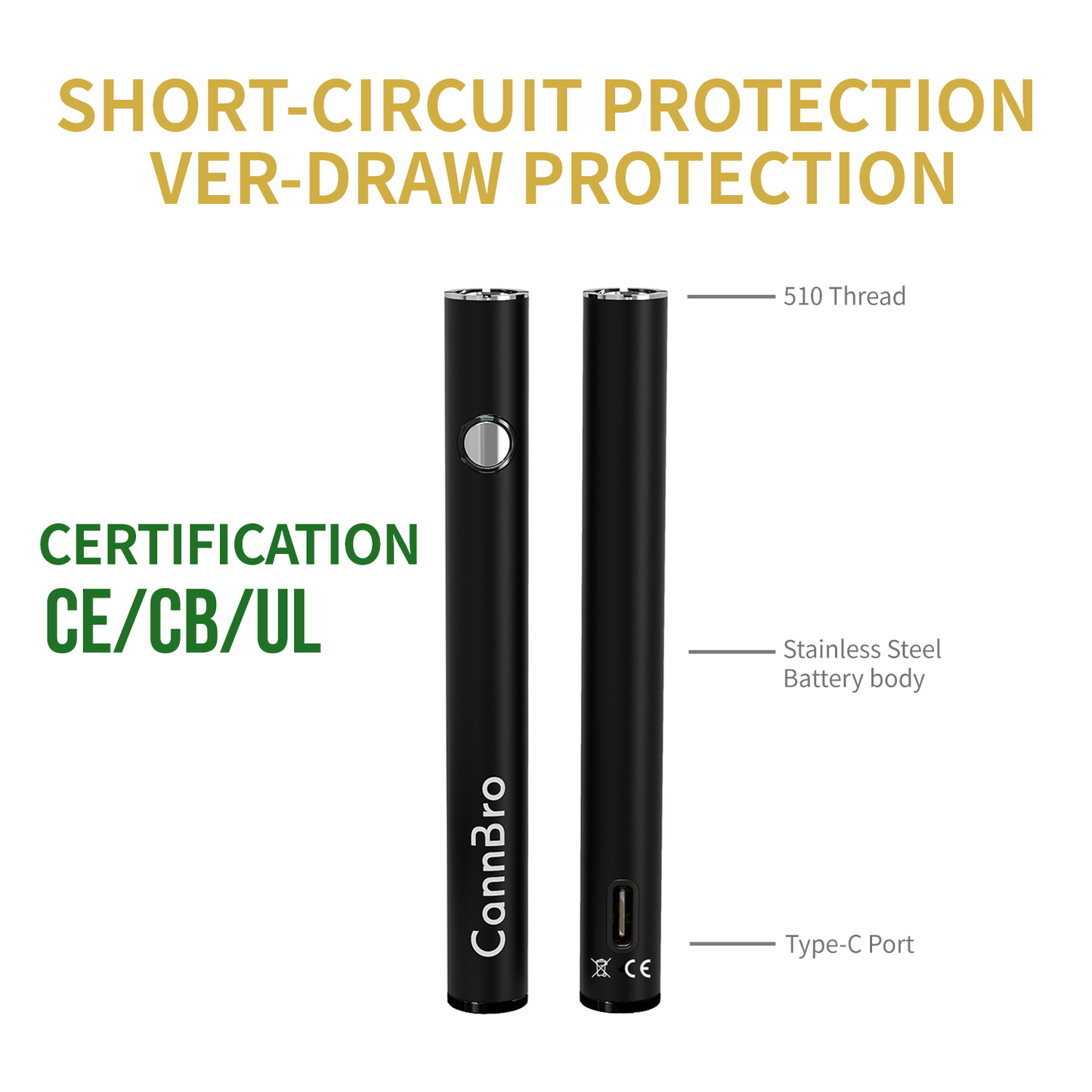 CannBro 510 Button Battery