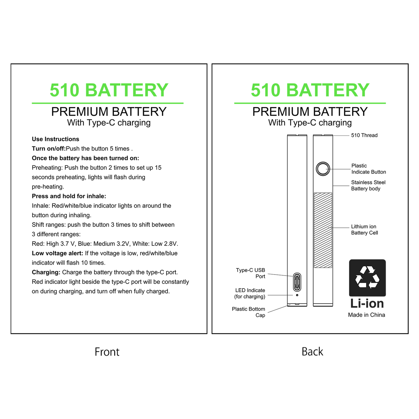 CannBro 510 Button Battery