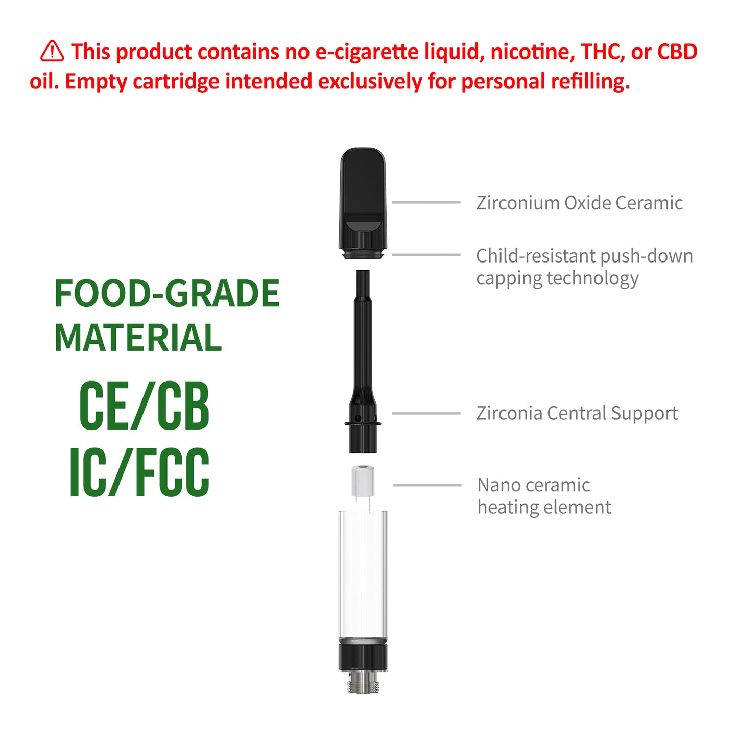 CannBro 510 Zirconia Ceramic Cartridges-1.0ml