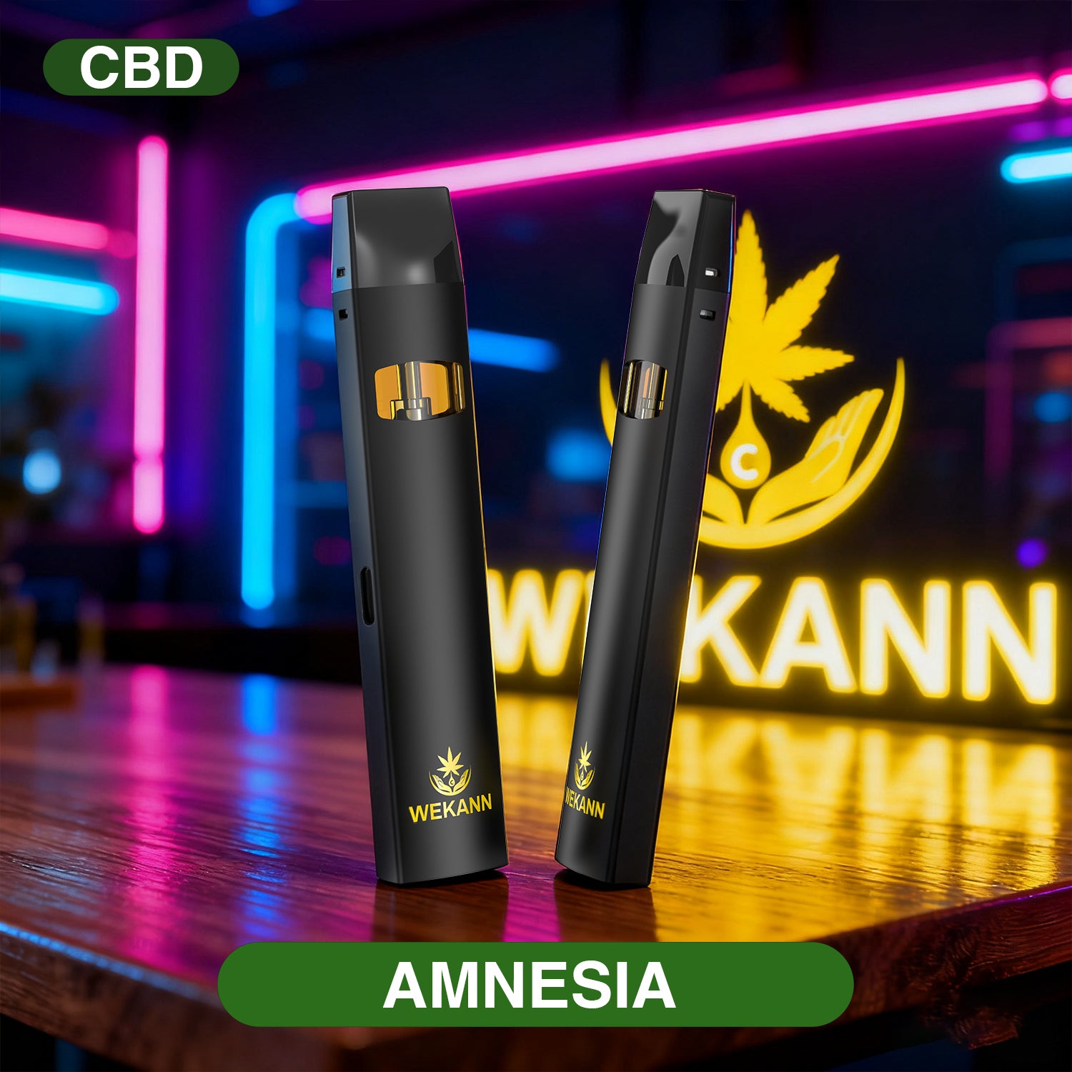 WeKann CBD Einweg-Vape – 1.0 ml (95%) Amnesia ⚡️ 95% CBD