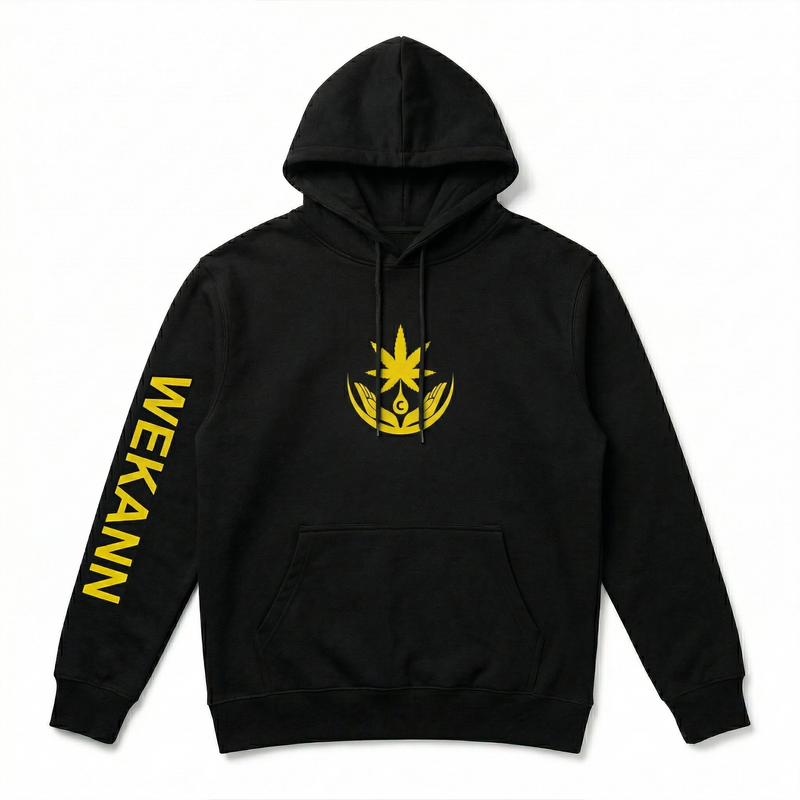 Wekann Logo Hoodie - Heavyweight Lifestyle Essential - Black