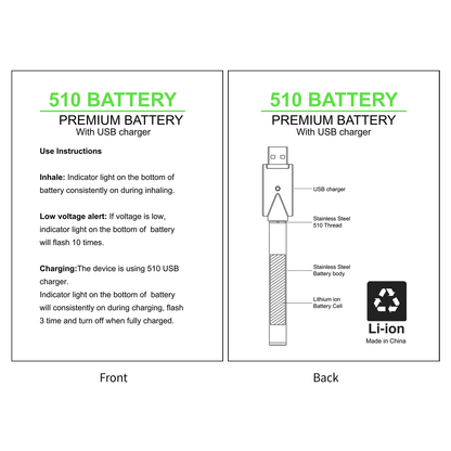 CannBro 510 Draw Activated Vape Battery