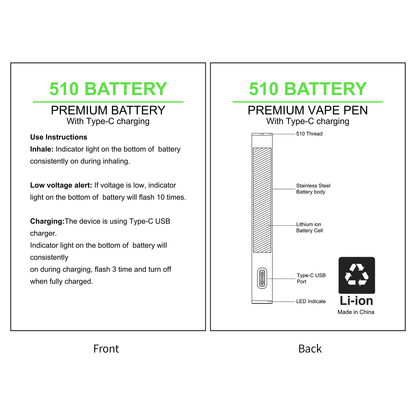 CannBro 510 Draw Activated Vape Battery
