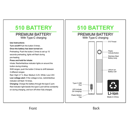 CannBro 510 Button Battery