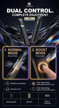 🔥 ✨NEW✨ Disposable YB105P – Dual Control (Black-1.0ml)