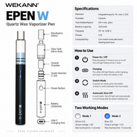 EPEN-W Quartz Wax Pen mit Keramikkammer & Glastank