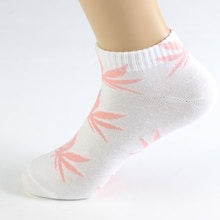 Cannabis Leaf Knöchelsocken – Bio-Baumwolle, Unisex