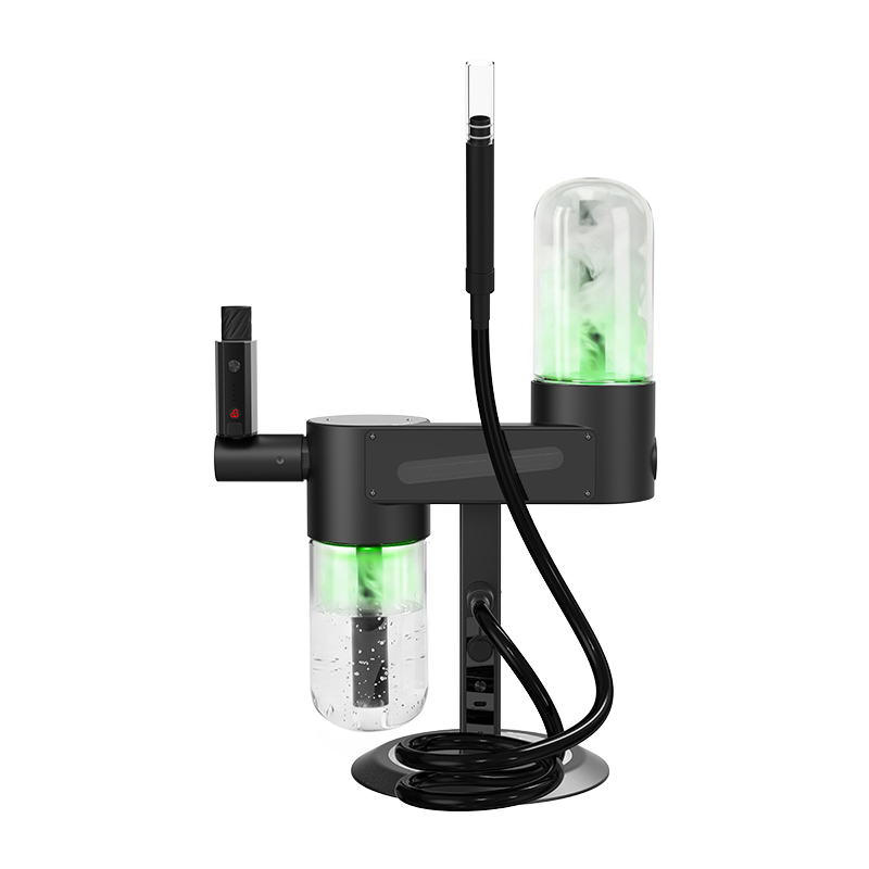 Gravity-Wasserpfeife für trockene Kräuter & Konzentrate, entwickelt für gesellige Sessions mit dem SG100 Akku