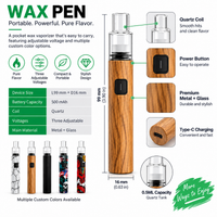 Quartz Wax Vaporizer Pen mit 500mAh Akku
